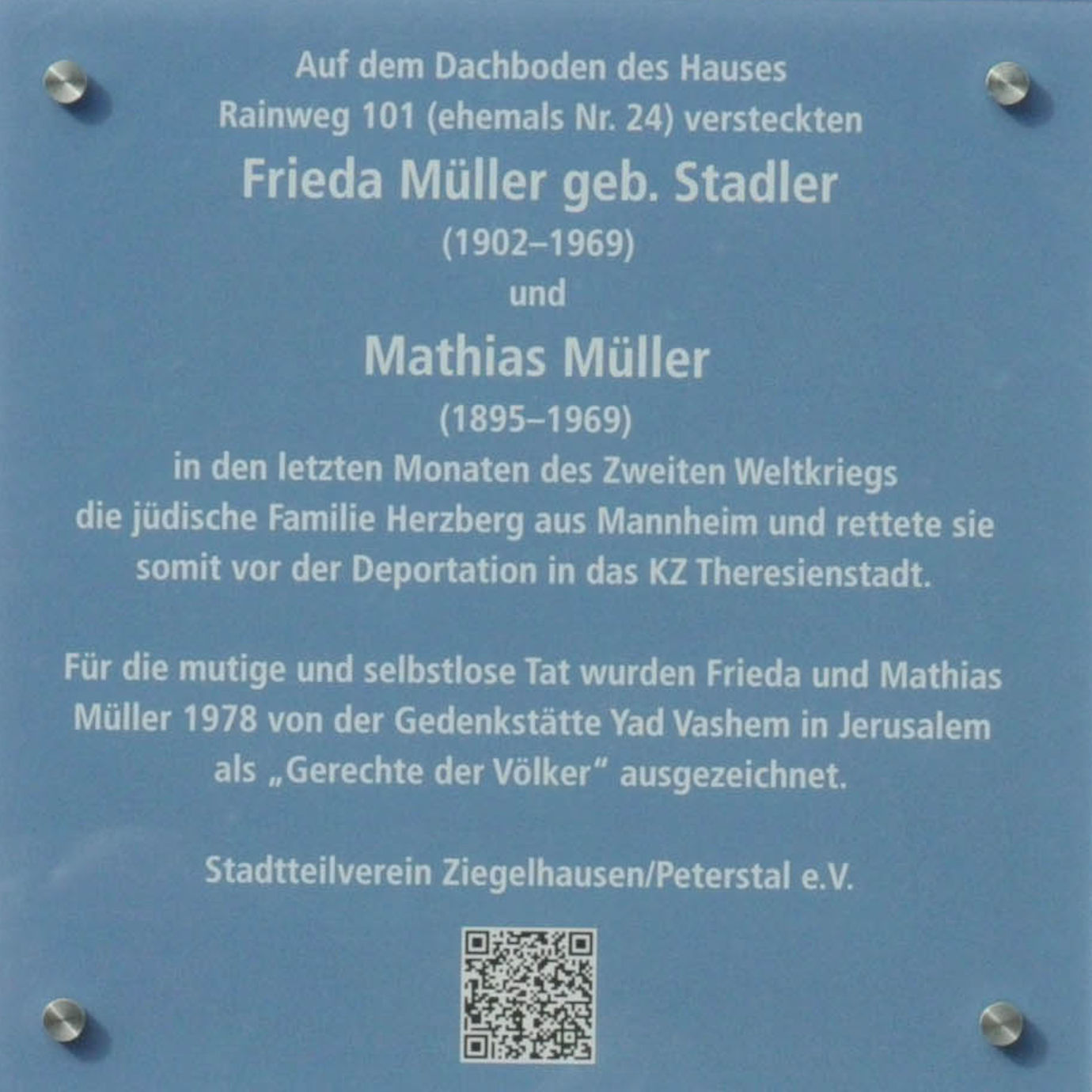 Gedenktafel am Rainweg 101 (24) Image